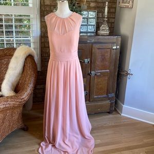 BILL LEVKOFF PEACH BRIDESMAIDS DRESS 12 NEW